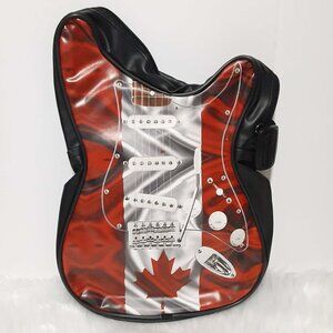 🎸 Guitar Shape Shoulder Bag Purse Music Legends Canadian Maple Leaf Novelty NEW